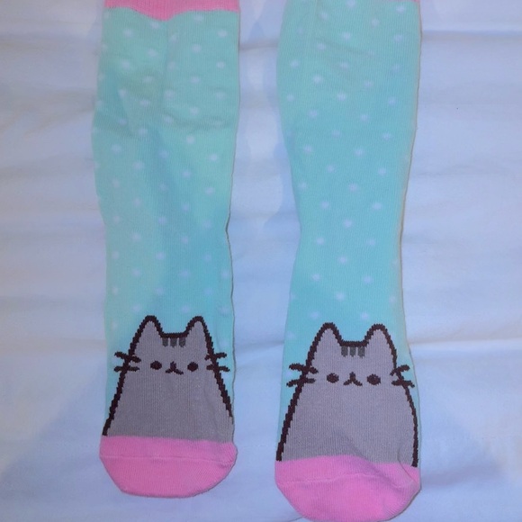 Pusheen Accessories - Cute Pusheen Cat Socks NWOT - Mint and Pink